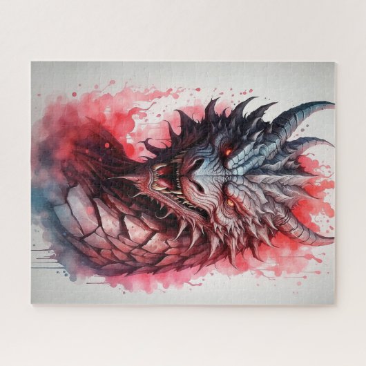 Watercolor Dragon Puzzle (Horizontal)