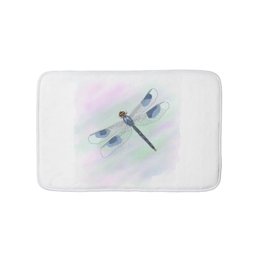 Watercolor Dragonfly Bath Mat Badematte (Vorderseite)