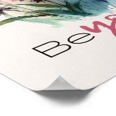 Watercolor Dragonfly Beyoutiful Inspirational Art Poster (Ecke)