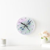 Watercolor Dragonfly Clock Runde Wanduhr (Zuhause)