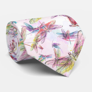 Watercolor Dragonfly Design Nacken Krawatte 2