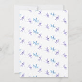 Watercolor Dragonfly Lila Blue Birthday Party (Rückseite)
