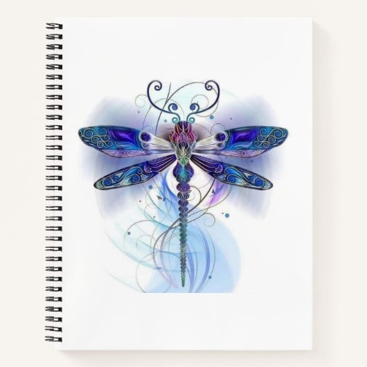 Watercolor Dragonfly-Notebook Notizblock (Vorderseite)