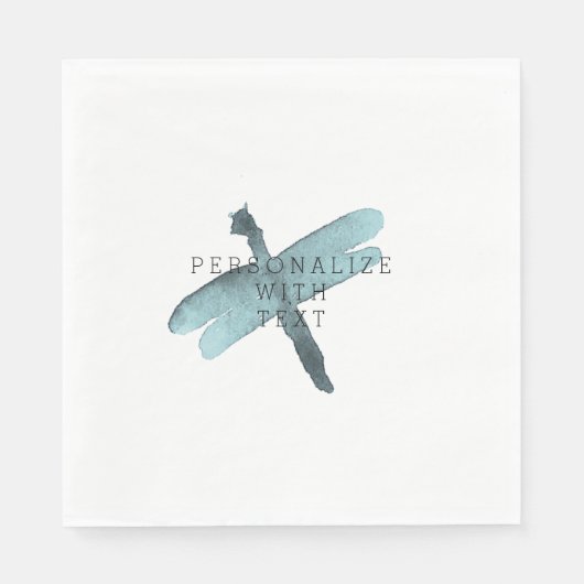 Watercolor Dragonfly Serviette (Vorderseite)