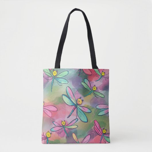 Watercolor Dragonfly Tasche (Vorderseite)