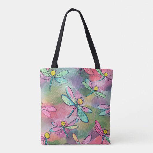 Watercolor Dragonfly Tasche (Rückseite)