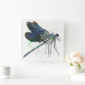 Watercolor Dragonfly Uhr (Zuhause)