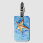 Watercolor Drawing of Starfish Gepäckanhänger (Vorderseite Vertikal)