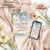 Watercolor Dream Wedding Einladung