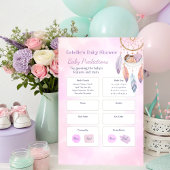 Watercolor Dreamcatcher Baby Shower Vorhersagen Poster
