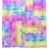 [Watercolor Dreams] Weiche Pastellfarben Schmetter Duschvorhang (Vorderseite)