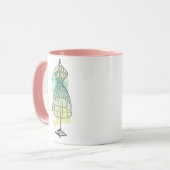Watercolor Dress Form Tasse (Vorderseite Links)