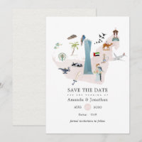 Watercolor Dubai UAE Hochzeit in Urlaubsort
