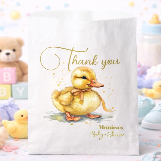 Watercolor Duckling Splash Gender Neutral Geschenktütchen