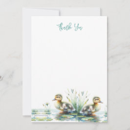 Watercolor Duckling Vielen Dank Dankeskarte