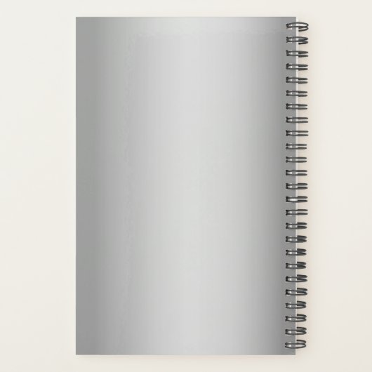 Watercolor Dusty Blue Wedding Planer (Rückseite)