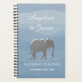 Watercolor Dusty Blue Wedding Planer (Vorderseite)