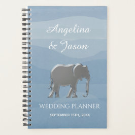 Watercolor Dusty Blue Wedding Planer
