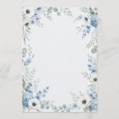 Watercolor Dusty Blue Wedding Program Programm (Rückseite)