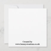 Watercolor Dutch Bunny Rabbit Karte (Rückseite)