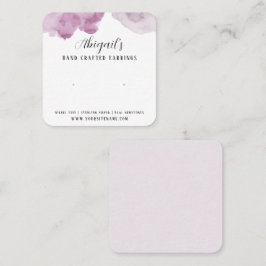 Watercolor Earring Card Quadratische Visitenkarte