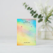 Watercolor Earring Designer Schmuck anzeigen Visitenkarte (Stehend Vorderseite)