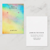 Watercolor Earring Designer Schmuck anzeigen Visitenkarte (Vorne/Hinten)