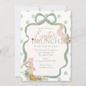 Watercolor Easter Brunch Invitation | Bunny & Gree Einladung (Vorderseite)