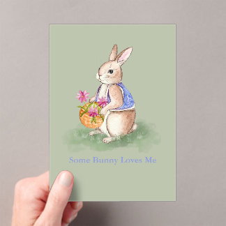 Watercolor Easter Bunny Acryleinladungen