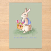 Watercolor Easter Bunny Acryleinladungen (Vorderseite)