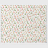 Watercolor Easter Bunny and Pastel Eggs Geschenkpapier (Flach)