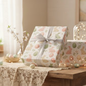 Watercolor Easter Bunny and Pastel Eggs Geschenkpapier