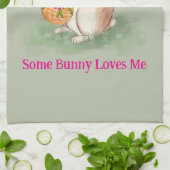 Watercolor Easter Bunny Geschirrtuch (Gefaltet)