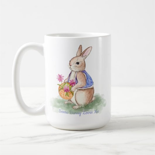 Watercolor Easter Bunny Kaffeetasse (Links)