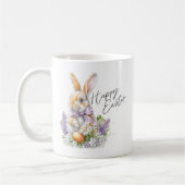 Watercolor Easter Bunny Purple Lilac Happy Easter Kaffeetasse (Links)
