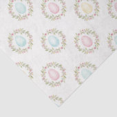 Watercolor Easter Egg Floral Wreath  Seidenpapier (Detail)