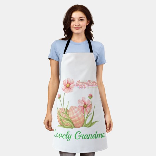 Watercolor Easter Egg Personalized Apron Schürze (Getragen)