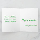 Watercolor Easter Egg Personalized Folded Card Karte (Innenseite)
