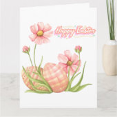 Watercolor Easter Egg Personalized Folded Card Karte (Vorderseite)
