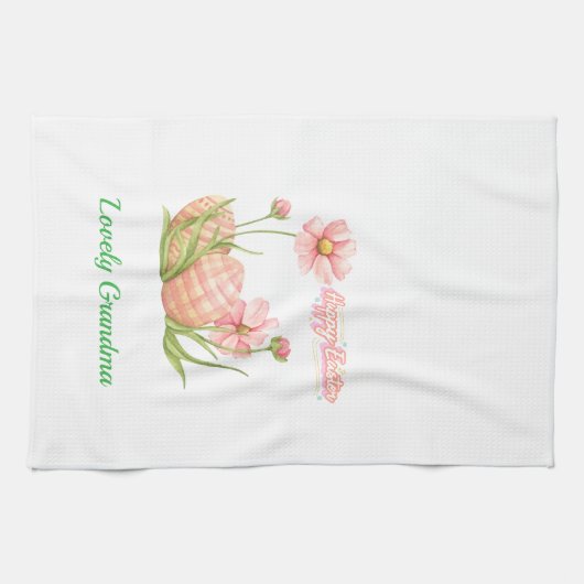 Watercolor Easter Egg Personalized Kitchen Towels Geschirrtuch (Horizontal)