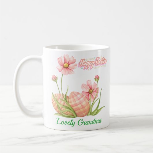 Watercolor Easter Egg Personalized Mug Kaffeetasse (Links)