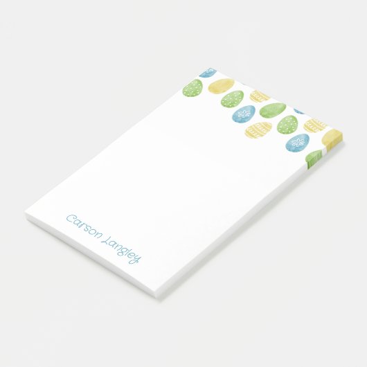 Watercolor Easter Egg Post-It Notes Klebezettel (angewinkelt)