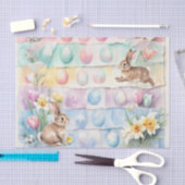 Watercolor Easter Eggs and Rabbits  Seidenpapier (Handwerk)
