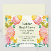 Watercolor Easter Eggs Easter Einladung (Vorne/Hinten)