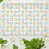 Watercolor Easter Eggs Pattern In Pastel Colors Geschirrtuch (Gefaltet)