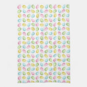 Watercolor Easter Eggs Pattern In Pastel Colors Geschirrtuch (Vertikal)