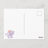 Watercolor Easter Lavender Cute Bunny Photo  Postkarte (Rückseite)
