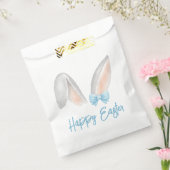 Watercolor Easter Rabbit Ears with Blue Bow Spring Geschenktütchen (Versiegelt)