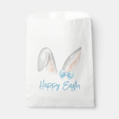 Watercolor Easter Rabbit Ears with Blue Bow Spring Geschenktütchen (Vorderseite)