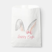 Watercolor Easter Rabbit Ears with Pink Bow Spring Geschenktütchen (Vorderseite)